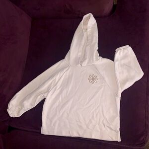 3T girls beige Hoodie form old navy with accent flower